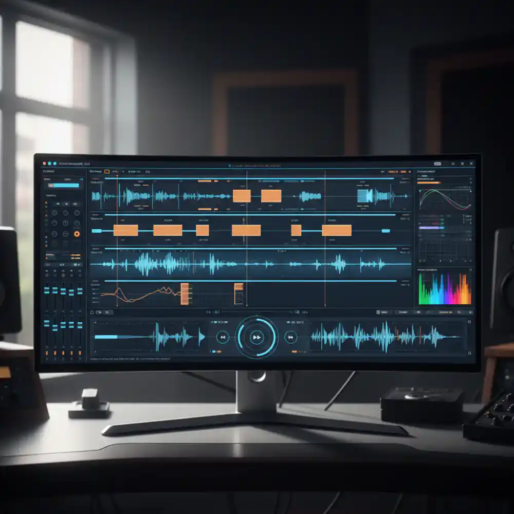 Audio editing software interface